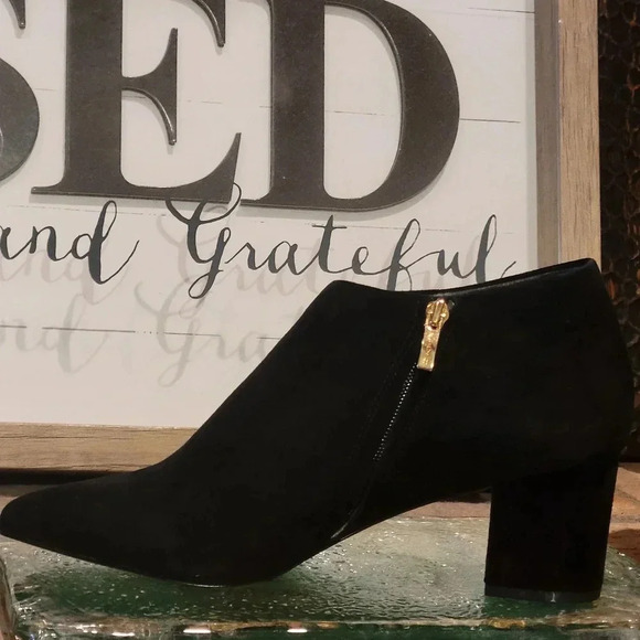 Steven by Steve Madden Bergen Black Suede Boot, Bootie Wmn Sz 9 5 - Picture 3 of 12